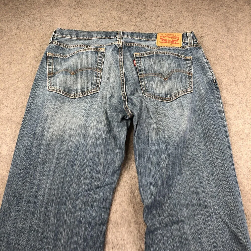 Levis 559 Jeans Mens 36x32 Blue Medium Wash Relaxed Straight Denim Pants Casual